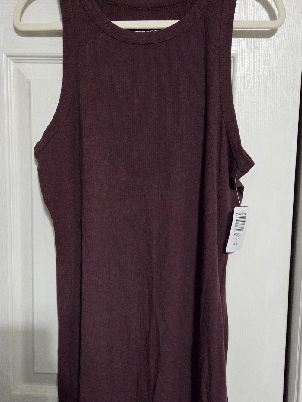 torrid Plum Ribbed Tank Top - Sleeveless Crew